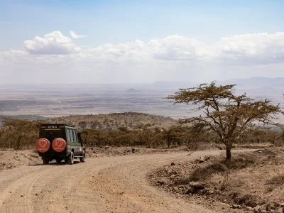 TourCompass-bil på safari