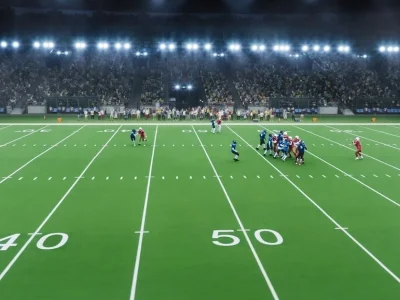 To lag spiller amerikansk fotball