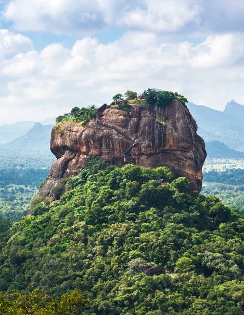 Utsikt mot Løveklippen Sigiriya på Sri Lanka