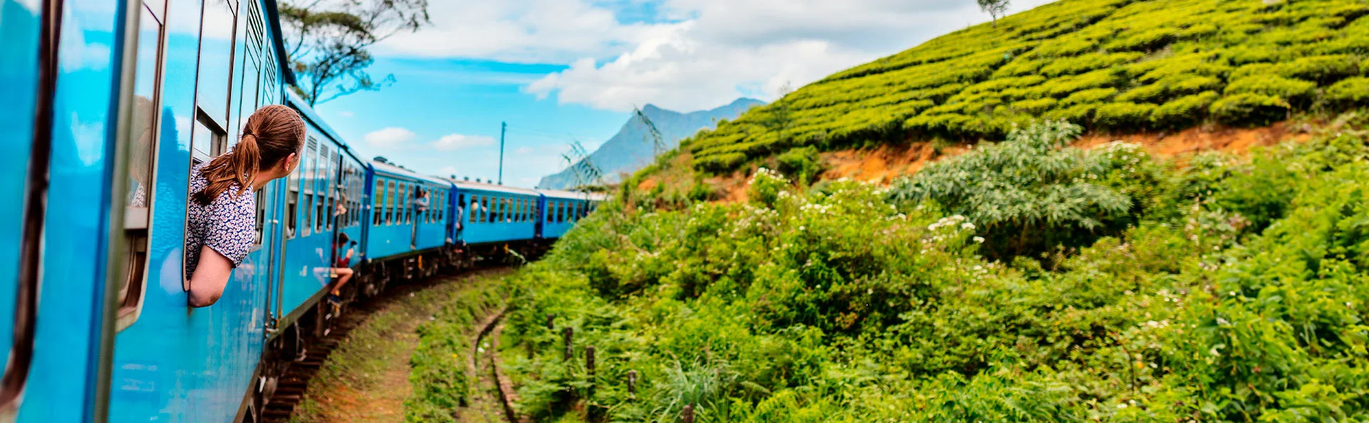 Det berømte blå toget på Sri Lanka