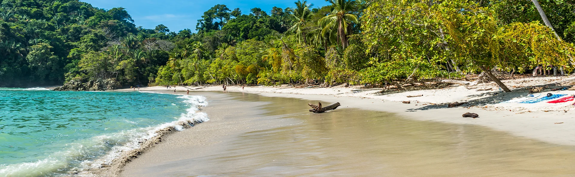 Tropisk strand i Manuel Antonio, Costa Rica