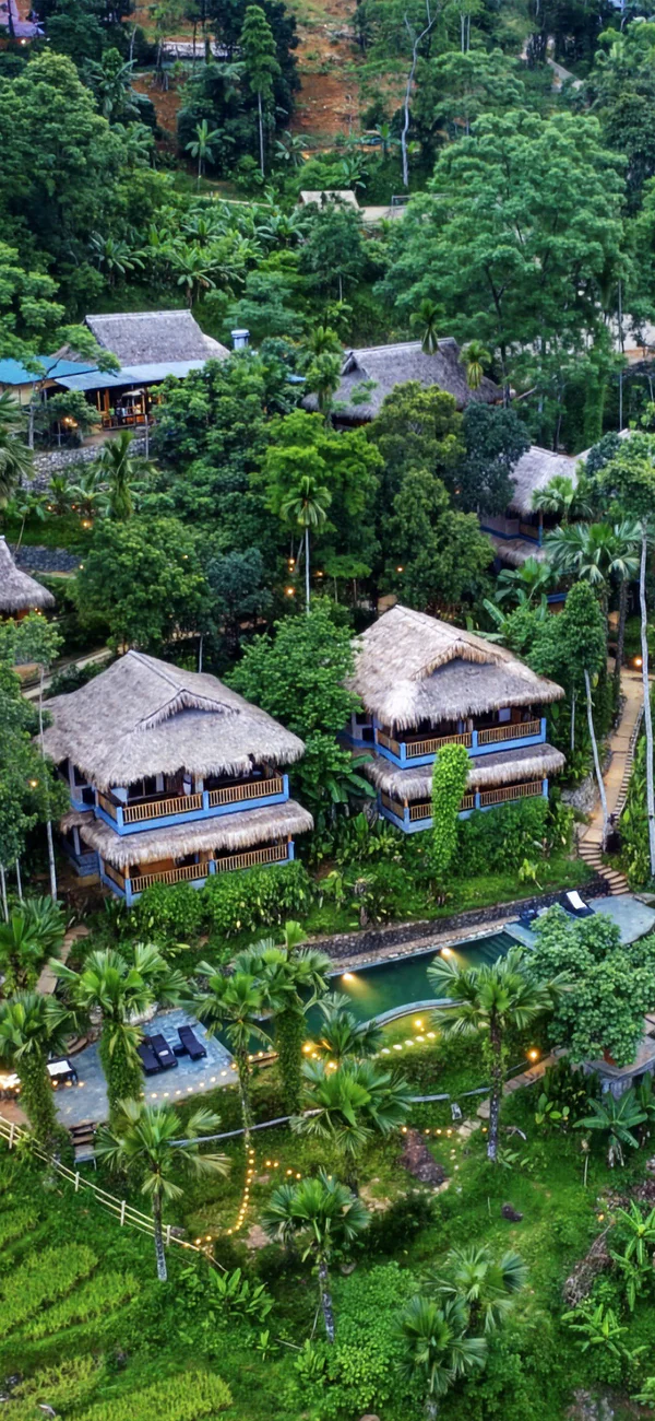 Luftfoto av PuLuong Retreat